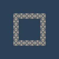 abstract art decorative square ornamental pattern frame vector