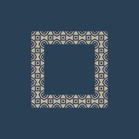 abstract art decorative square ornamental pattern frame vector