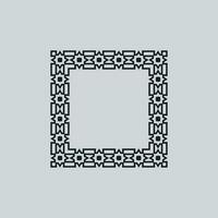 abstract art decorative square ornamental pattern frame vector