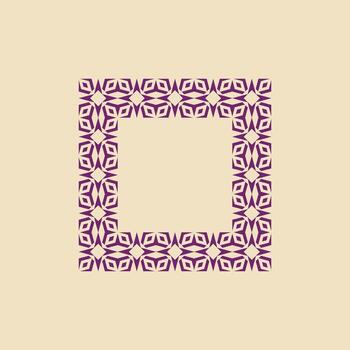 abstract art decorative square ornamental pattern frame vector