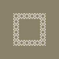 abstract art decorative square ornamental pattern frame vector