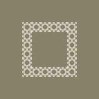 abstract art decorative square ornamental pattern frame vector