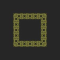abstract art decorative square ornamental pattern frame vector