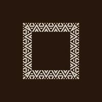 abstract art decorative square ornamental pattern frame vector