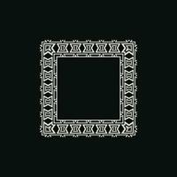 abstract art decorative square ornamental pattern frame vector