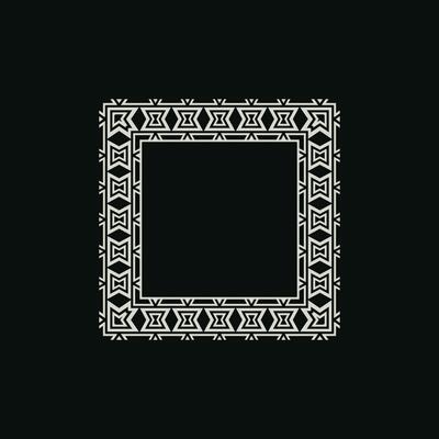 abstract art decorative square ornamental pattern frame