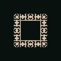 abstract art decorative square ornamental pattern frame vector