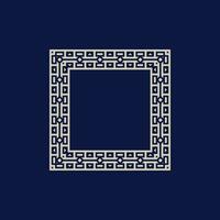 abstract art decorative square ornamental pattern frame vector