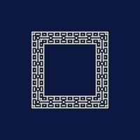 abstract art decorative square ornamental pattern frame vector