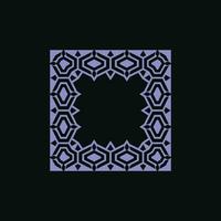 abstract art decorative square ornamental pattern frame vector