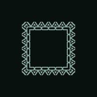 abstract art decorative square ornamental pattern frame vector
