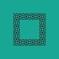 abstract art decorative square ornamental pattern frame vector