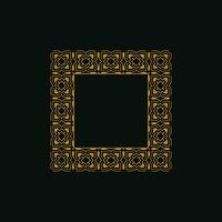 abstract art decorative square ornamental pattern frame vector