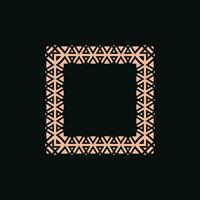 abstract art decorative square ornamental pattern frame vector