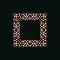 abstract art decorative square ornamental pattern frame vector