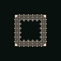 abstract art decorative square ornamental pattern frame vector