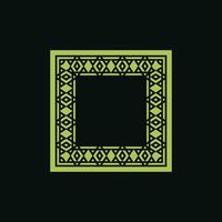 abstract art decorative square ornamental pattern frame vector