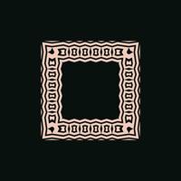 abstract art decorative square ornamental pattern frame vector