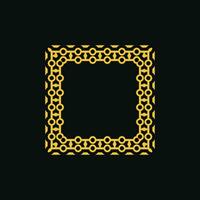 abstract art decorative square ornamental pattern frame vector