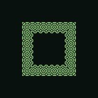 abstract art decorative square ornamental pattern frame vector