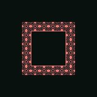 abstract art decorative square ornamental pattern frame vector