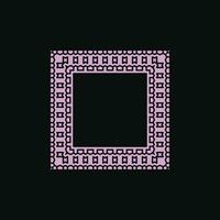 abstract art decorative square ornamental pattern frame vector