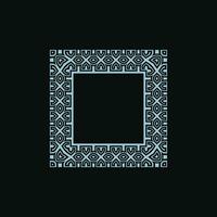 abstract art decorative square ornamental pattern frame vector