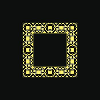 resumen Arte decorativo cuadrado ornamental modelo marco vector