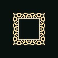 abstract art decorative square ornamental pattern frame vector