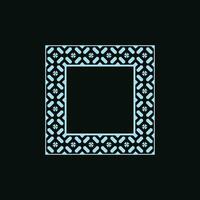 abstract art decorative square ornamental pattern frame vector