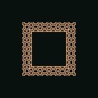 abstract art decorative square ornamental pattern frame vector