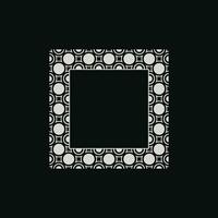 abstract art decorative square ornamental pattern frame vector