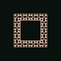 abstract art decorative square ornamental pattern frame vector