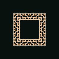 abstract art decorative square ornamental pattern frame vector