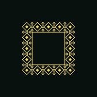 abstract art decorative square ornamental pattern frame vector