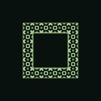 abstract art decorative square ornamental pattern frame vector