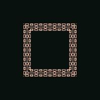 abstract art decorative square ornamental pattern frame vector