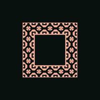 abstract art decorative square ornamental pattern frame vector