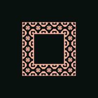 abstract art decorative square ornamental pattern frame vector