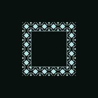 abstract art decorative square ornamental pattern frame vector
