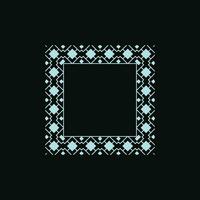 abstract art decorative square ornamental pattern frame vector