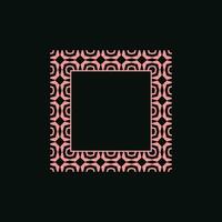 abstract art decorative square ornamental pattern frame vector