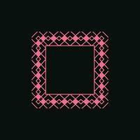 abstract art decorative square ornamental pattern frame vector