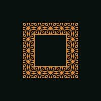 abstract art decorative square ornamental pattern frame vector