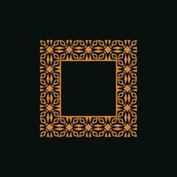 abstract art decorative square ornamental pattern frame vector