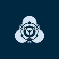 modern cloud logo combined with analytic digital data vector