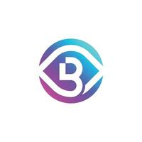 Initial letter B modern eye vision logo vector