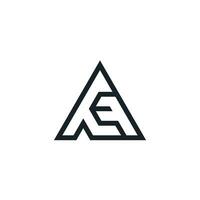 Letter AE or EA logo vector