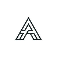 Letter AA or double A logo vector