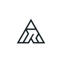 Letter AR or RA logo vector